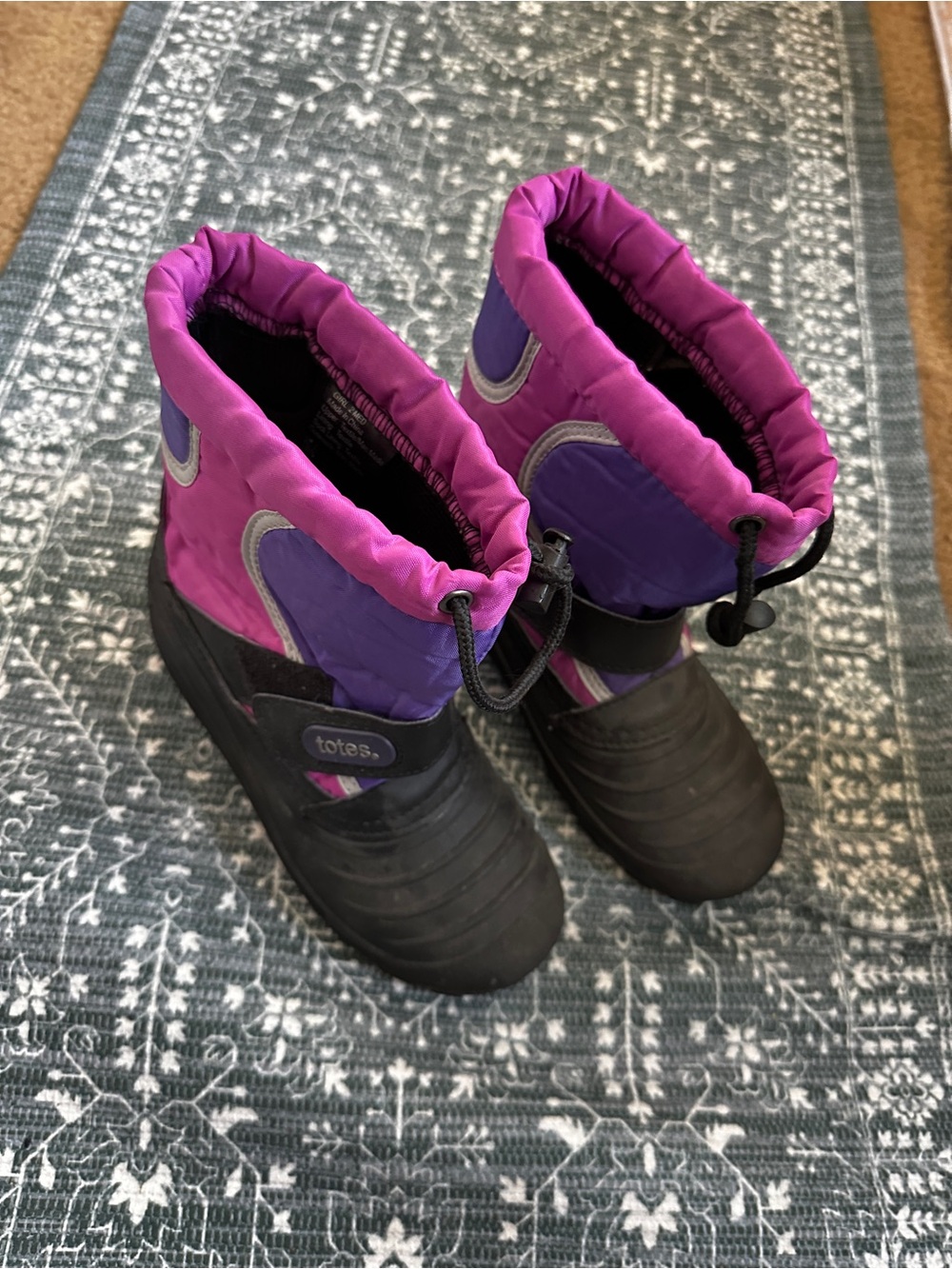 totes Kids Purple and Fuchsia Winter Snow Boots